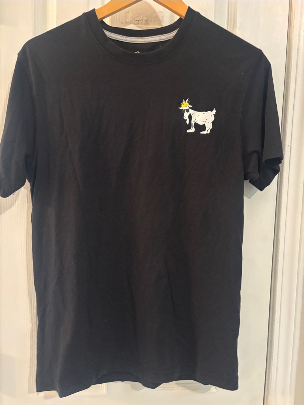 GOAT USA Black T-Shirt with Small Goat Graphic